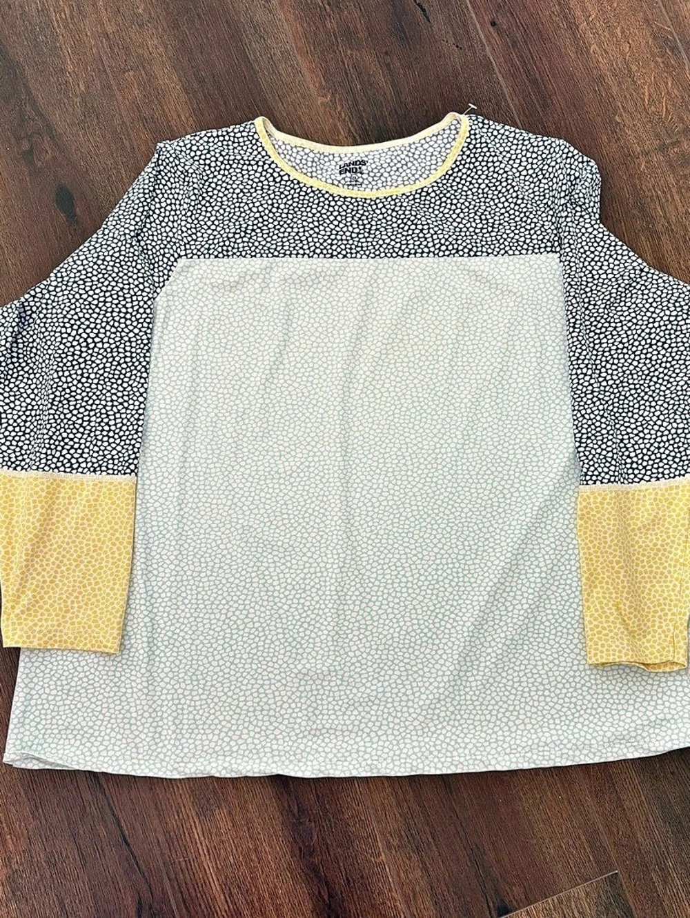 Lands' End Tunic Blue, Yellow &white. Size 2X Like New